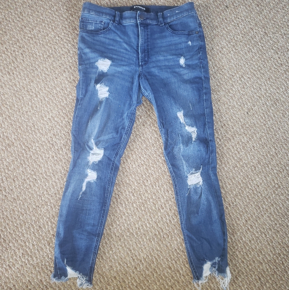Express NWOT High Rise Ankle Stretch Jeans